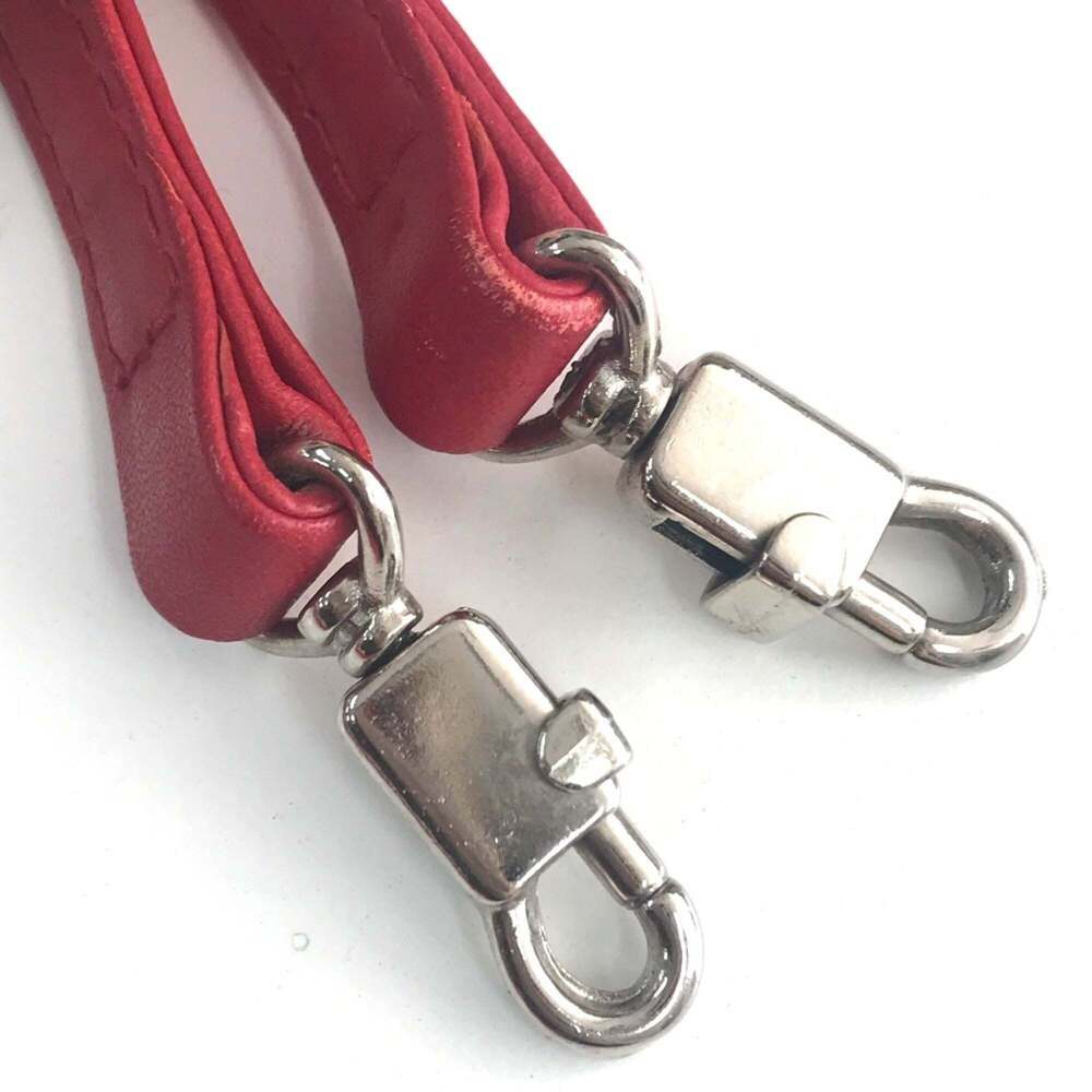 CHRISTIAN DIOR Red Leather Pochette Shoulder Bag - Picture 15 of 16